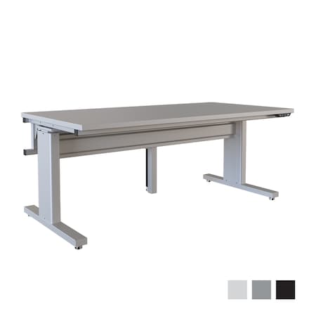 Bostontec Electric Height Adjustable Workbench, 36"d X 72"w, 500 lb cap, Laminate Surface, Leveler Feet, PLT PB3672-FA36G-3M3672 - P